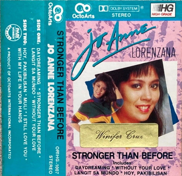 Jo Anne Lorenzana : Stronger Than Before (Cass, Album)