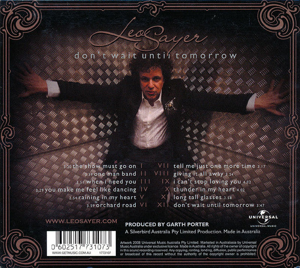 Leo Sayer : Don't Wait Until Tomorrow (CD, Album, Dig)