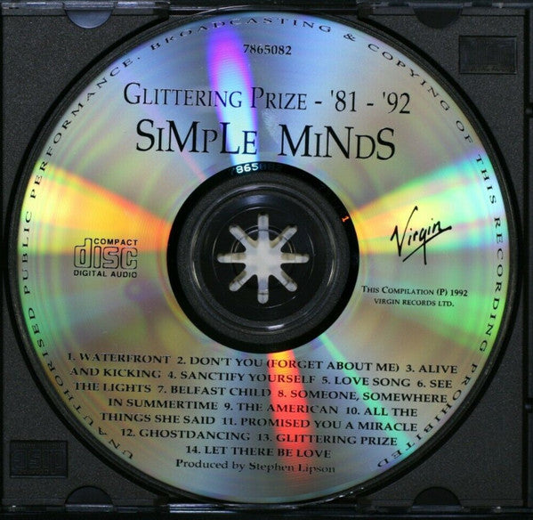 Simple Minds : Glittering Prize 81/92 (CD, Comp, RM)