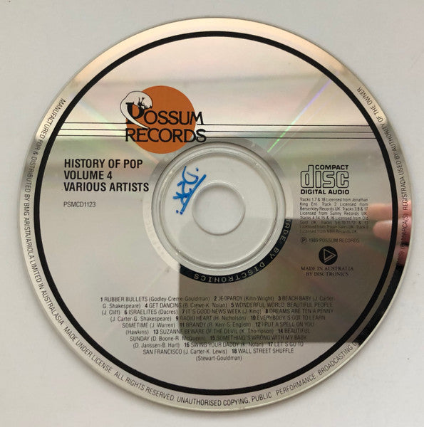 Various : History Of Pop Volume Four (CD, Comp)