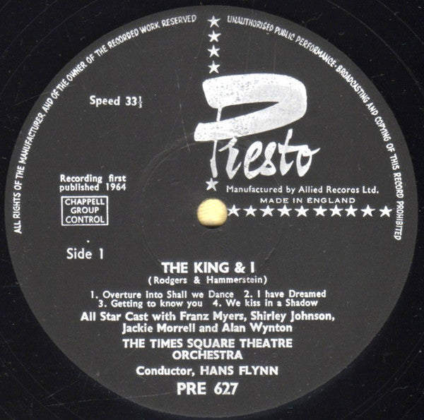 Rodgers & Hammerstein - Times Square Theatre Orchestra Conducted By Hans Flynn : The King & I (LP, Album)