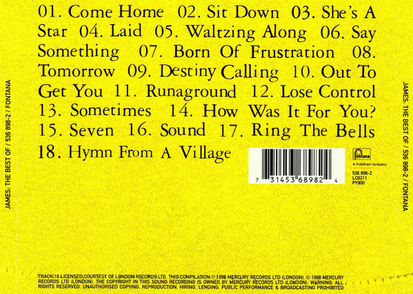 James : The Best Of (CD, Comp, RE)