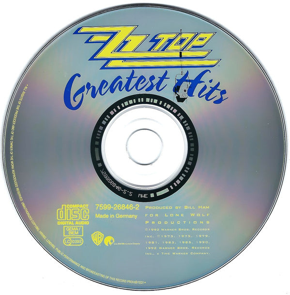 ZZ Top : Greatest Hits (CD, Comp, WME)