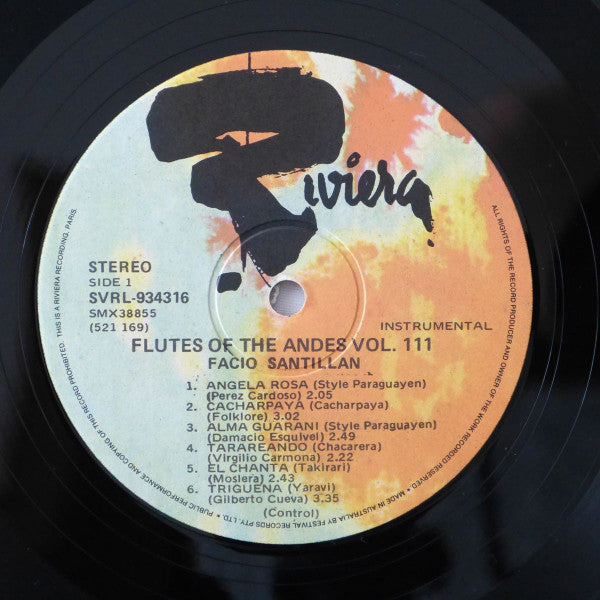 Facio Santillan : Flutes Of The Andes Vol. 3 (LP, Album)