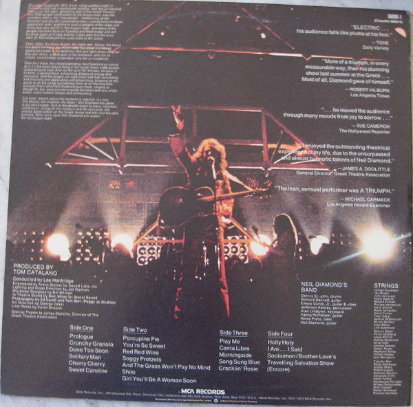 Neil Diamond : Hot August Night (2xLP, Album)