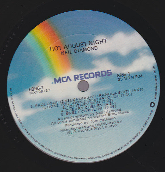 Neil Diamond : Hot August Night (2xLP, Album)