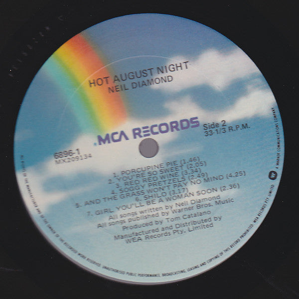 Neil Diamond : Hot August Night (2xLP, Album)