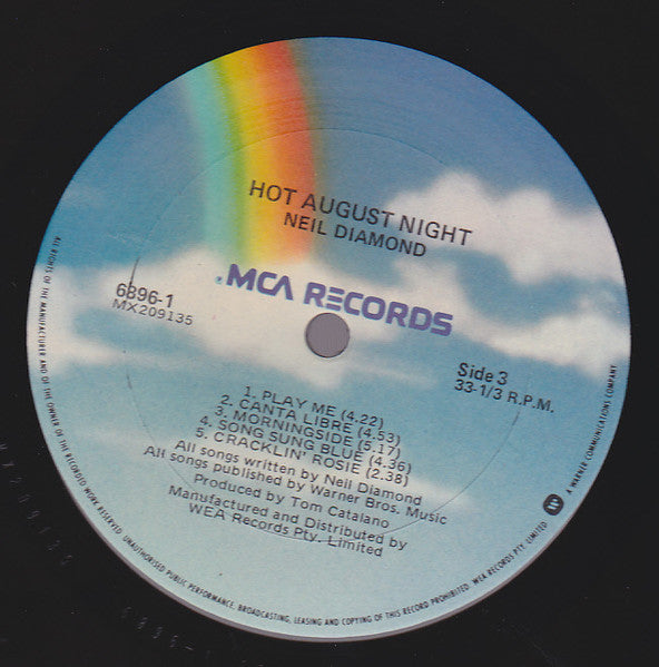 Neil Diamond : Hot August Night (2xLP, Album)