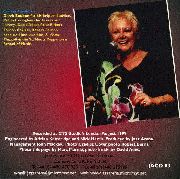 Carol Kidd With The The Robert Farnon Orchestra* : A Place In My Heart (CD, Album)