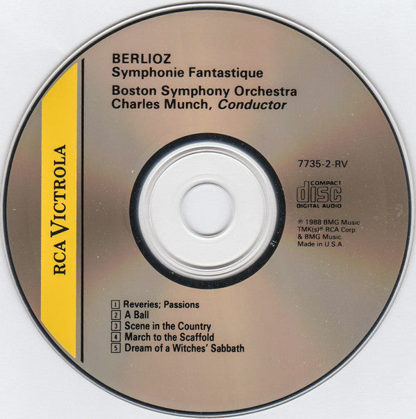 Hector Berlioz, Boston Symphony Orchestra, Charles Munch : Symphonie Fantastique (CD, RE)