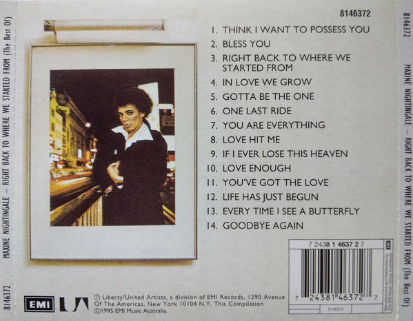 Maxine Nightingale : The Best Of Maxine Nightingale - Right Back Where We Started From (CD, Album, Comp)