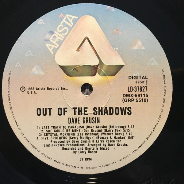 Dave Grusin : Out Of The Shadows (LP, Album)
