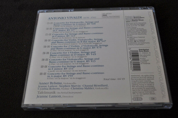 Vivaldi*, Anner Bylsma, Tafelmusik*, Jeanne Lamon : Concertos For Strings (CD, Album)