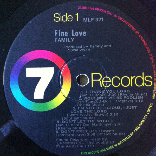 Family (19) : Fine Love (LP, Album)
