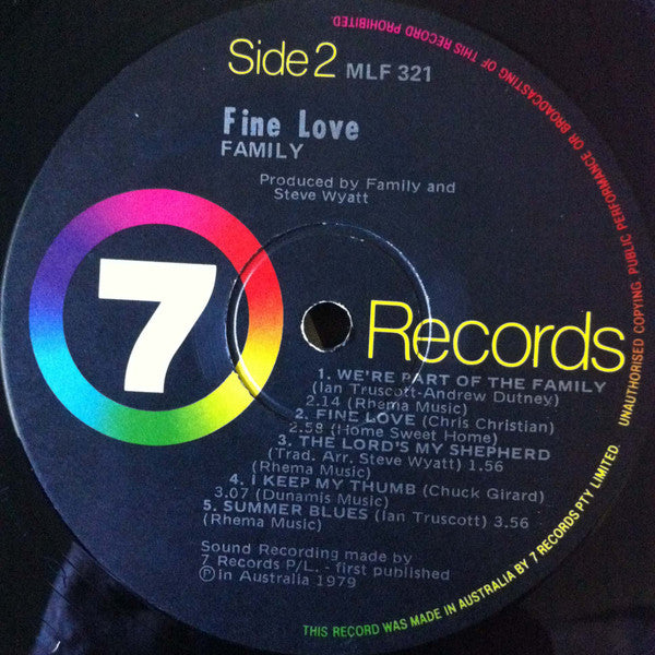 Family (19) : Fine Love (LP, Album)