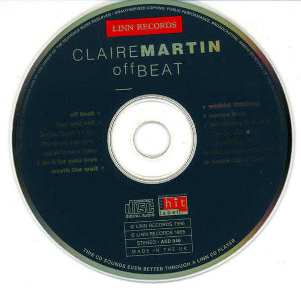 Claire Martin : Off BEAT (CD, Album)