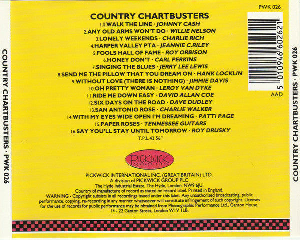 Various : Country Chartbusters (CD, Comp)