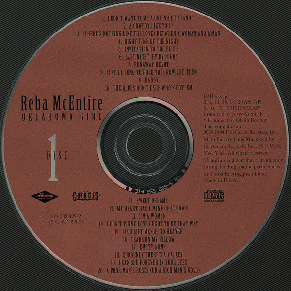 Reba McEntire : Oklahoma Girl (2xCD, Comp, RE, RM)