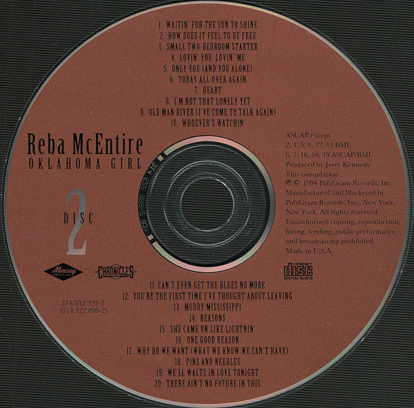 Reba McEntire : Oklahoma Girl (2xCD, Comp, RE, RM)