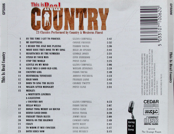 Various : This Is Real Country (CD, Comp)