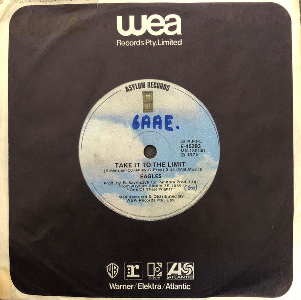 Eagles : Take It To The Limit (7", Single)