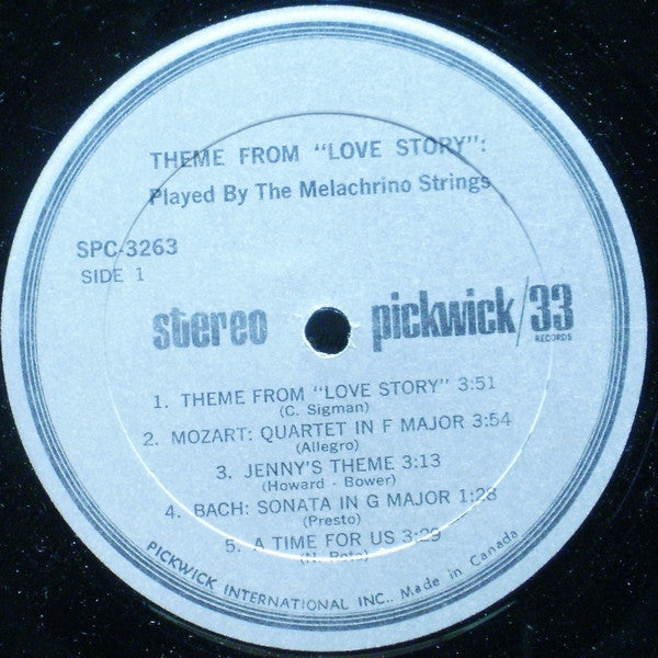 The Melachrino Strings : Theme From "Love Story" Played By The Melachrino Strings (LP, Album)