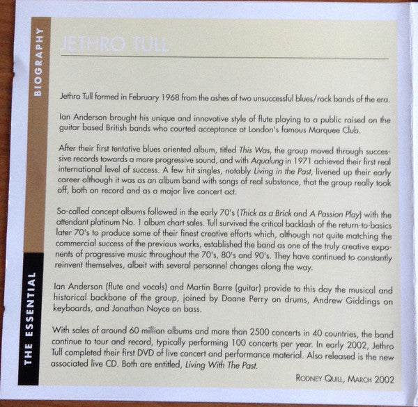 Jethro Tull : The Essential (CD, Comp)