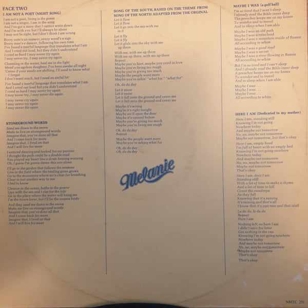 Melanie (2) : Stoneground Words (LP, Album, Gat)
