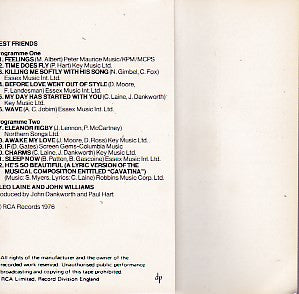 Cleo Laine and John Williams (7) : Best Friends (Cass, Album)