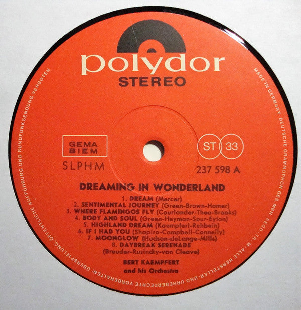 Bert Kaempfert & His Orchestra : Dreaming In Wonderland (LP, Album, RE)