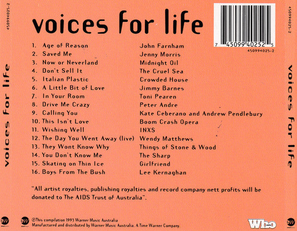 Various : Voices For Life (CD, Comp)
