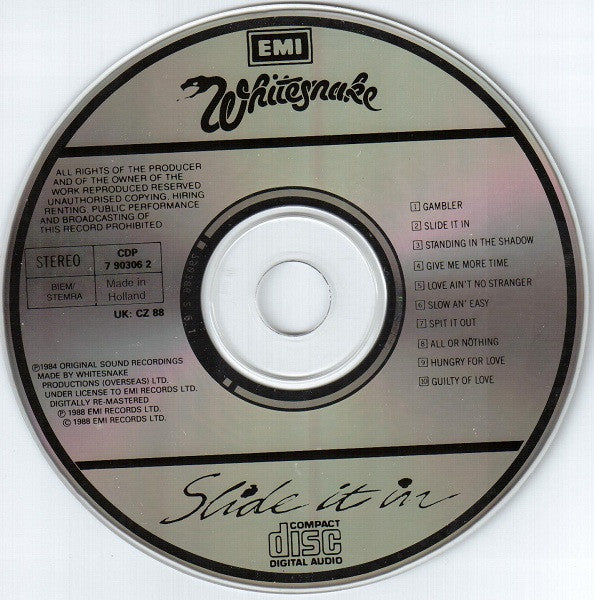 Whitesnake : Slide It In (CD, Album, RE)