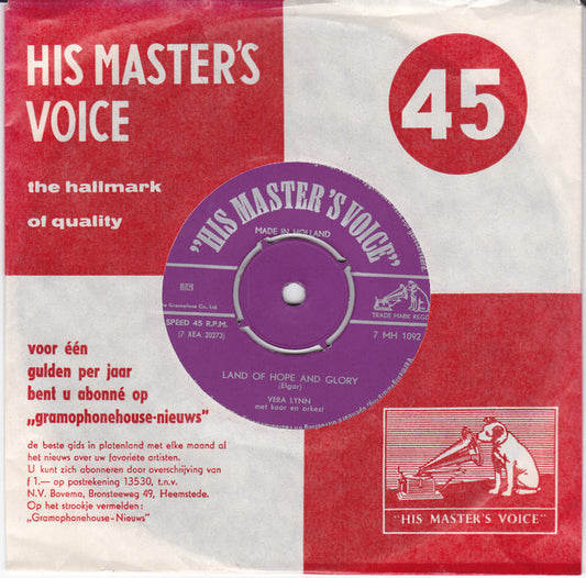 Vera Lynn Met Koor* En Orkest* : Land Of Hope And Glory (7", Single)