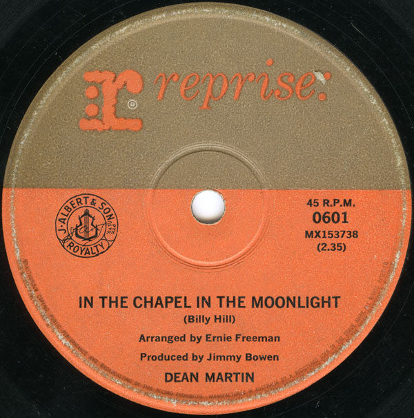 Dean Martin : In The Chapel In The Moonlight (7", Single)