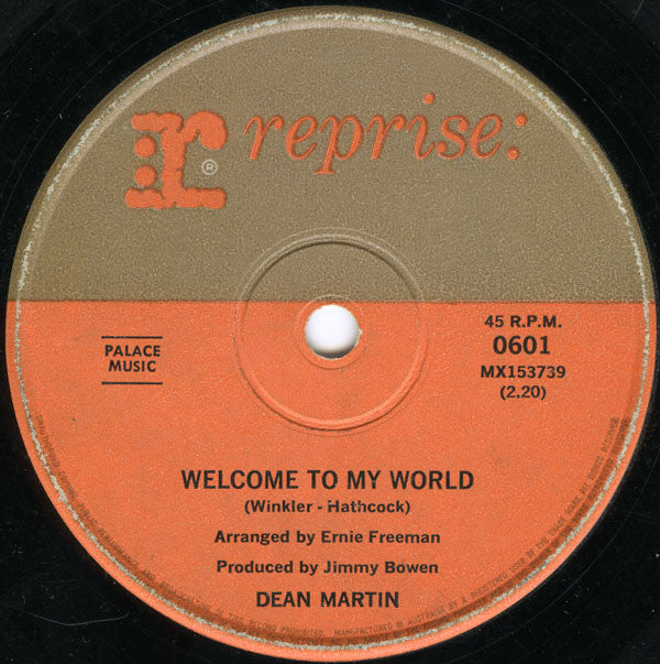 Dean Martin : In The Chapel In The Moonlight (7", Single)