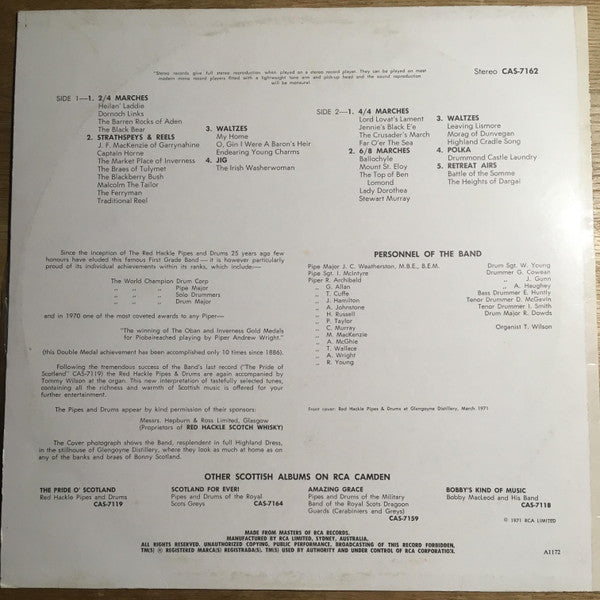 Red Hackle Pipes And Drums* : The Spirit Of Scotland (LP)