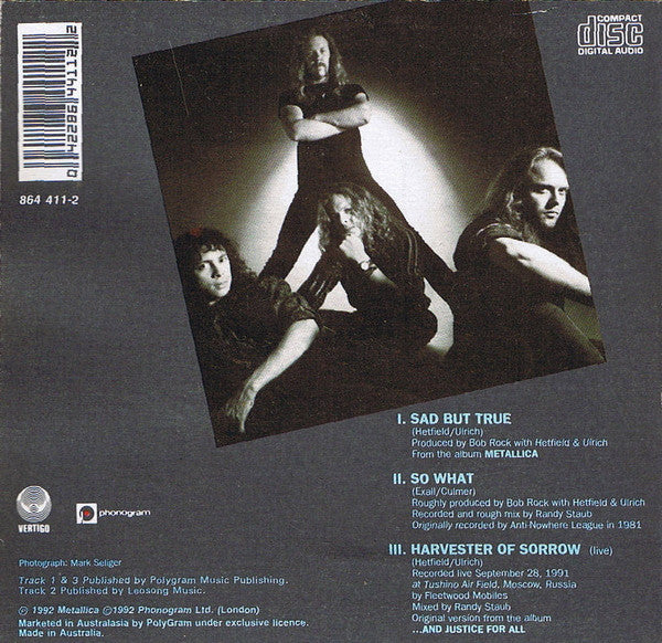 Metallica : Sad But True (CD, Single, Car)