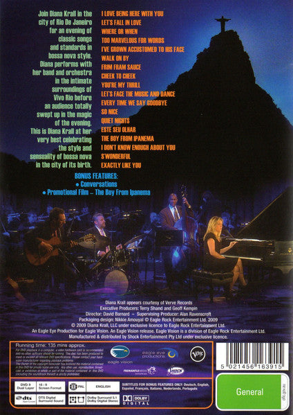 Diana Krall : Live In Rio (DVD-V, Multichannel, PAL, Dua)