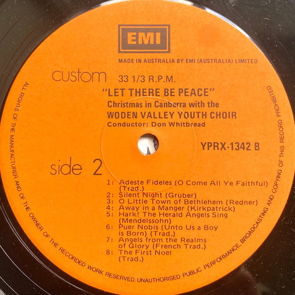 Woden Valley Youth Choir : Let There Be Peace: Christmas In Canberra (LP, Album)