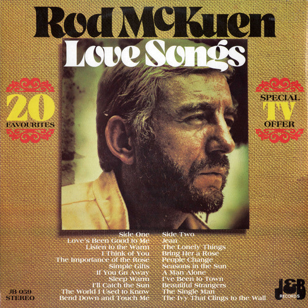 Rod McKuen : Love Songs (LP, Comp)
