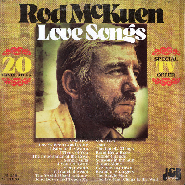 Rod McKuen : Love Songs (LP, Comp)