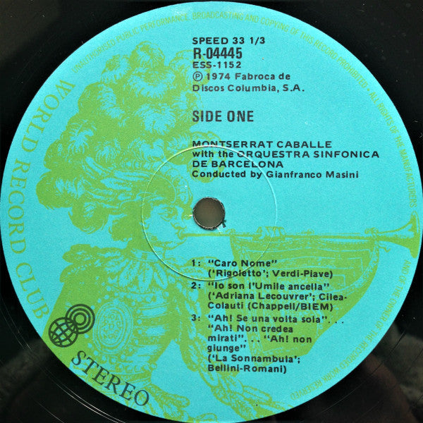 Montserrat Caballé, Gianfranco Masini, Orquestra Simfònica De Barcelona I Nacional De Catalunya : In Spain  (LP, Comp, Club)