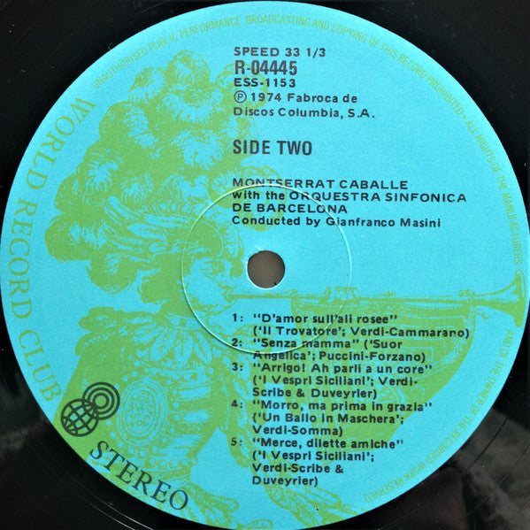Montserrat Caballé, Gianfranco Masini, Orquestra Simfònica De Barcelona I Nacional De Catalunya : In Spain  (LP, Comp, Club)