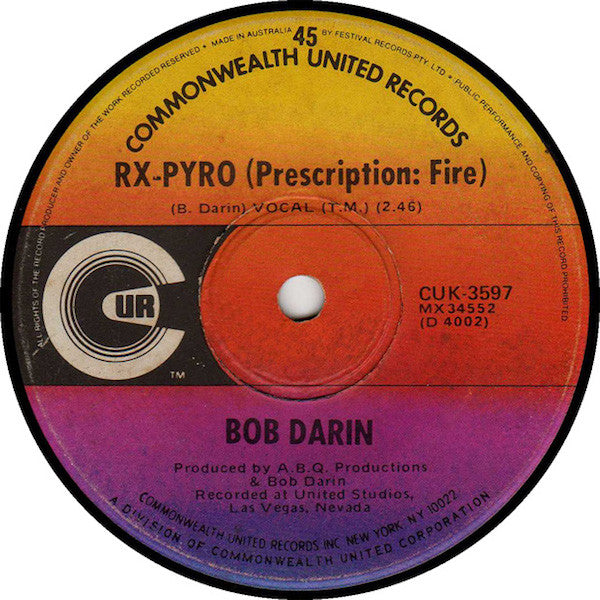 Bobby Darin : Maybe We Can Get It Together / Rx-Pyro (Prescription Fire) (7", Single)