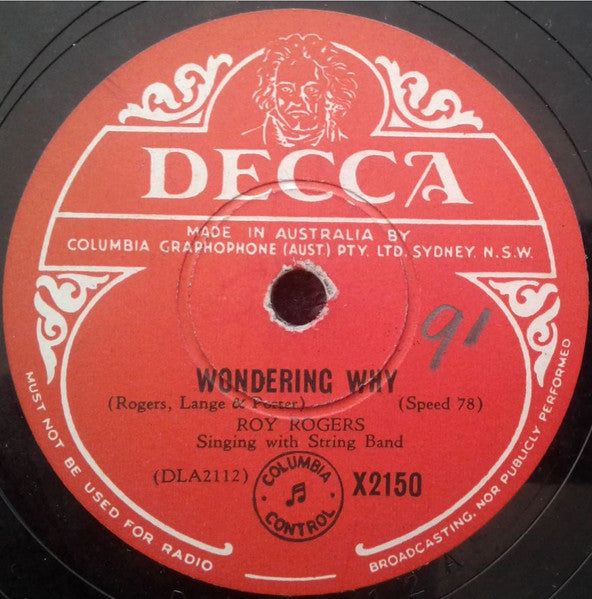Roy Rogers (3) : Wondering Why / Time Changes Everything (Shellac, 10")