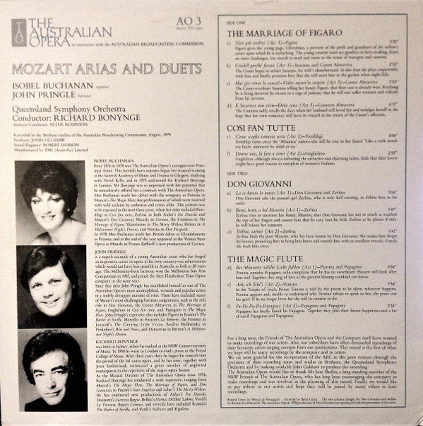Isobel Buchanan, John Pringle : Mozart Arias And Duets (LP)