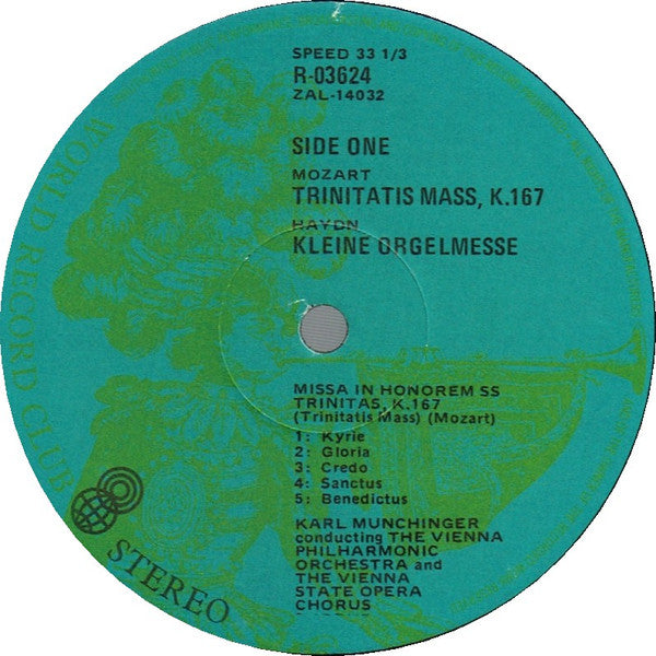 Mozart* / Haydn* : Missa In Honorem Sanctissima Trinitatis ("Trinitatis Mass") / Missa Brevis Sanct Joannis De Deo ("Kleine Orgelmesse") (LP, Album, Club, RE, Gre)