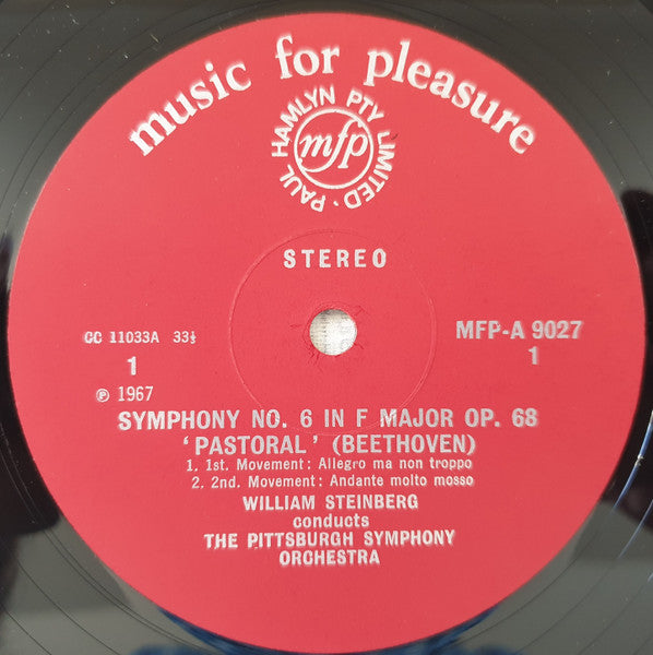 Steinberg* Conducts Pittsburgh Symphony Orchestra - Beethoven* : Symphony No. 6 "Pastoral" (LP)