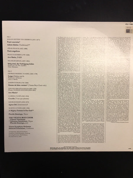 Placido Domingo, Vienna Boys Choir* : Panis Angelicus - Largo - Ave Maria (LP)