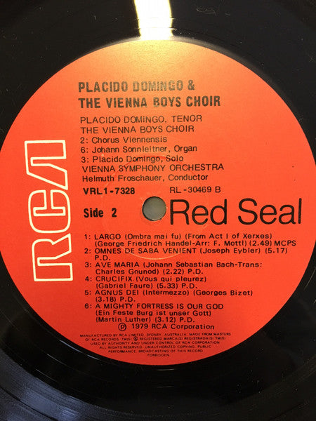 Placido Domingo, Vienna Boys Choir* : Panis Angelicus - Largo - Ave Maria (LP)
